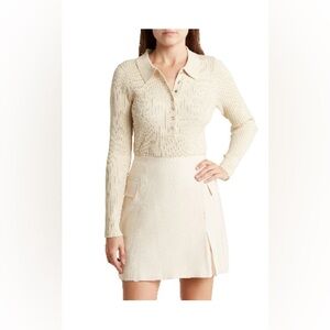 DKNY Jeans Ribbed Polo Sweater, women’s XL